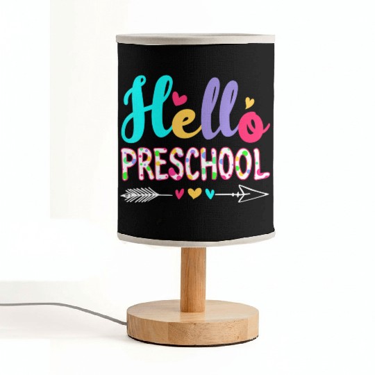Back To School First Day Preschool Teacher Fabric Lamps