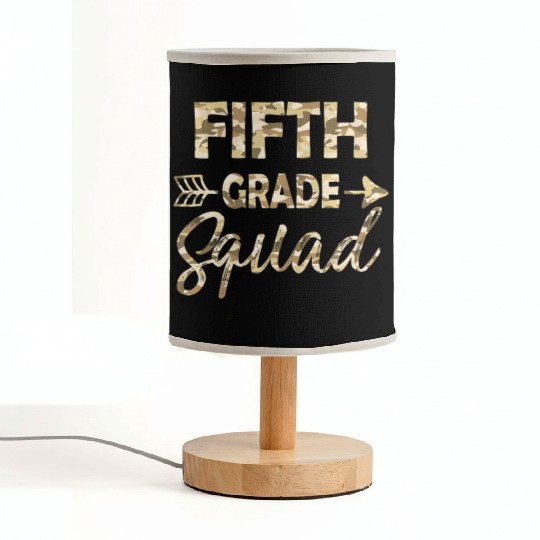 Fifth Grade Camo Teacher Welcome Back To School Fabric Lamps