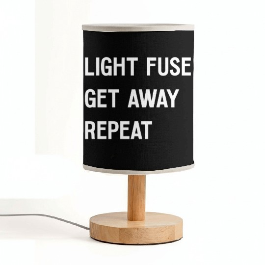 Fireworks Light Fuse Get Away Repeat Fabric Lamps