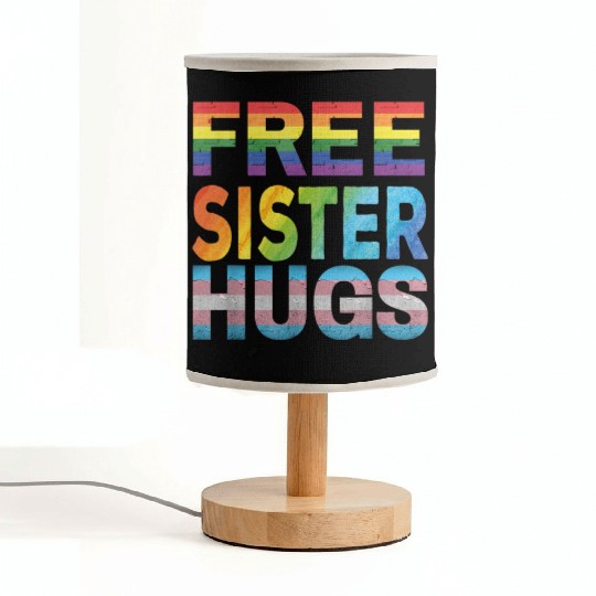 Free Sister Hugs Gay LGBT Pride Free Sister Hugs Fabric Lamps