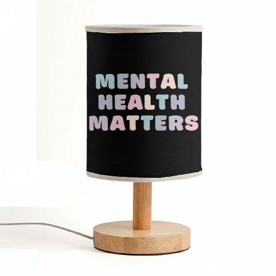 Mental Health Matters | Quote Koni French Grey Fabric Lamps