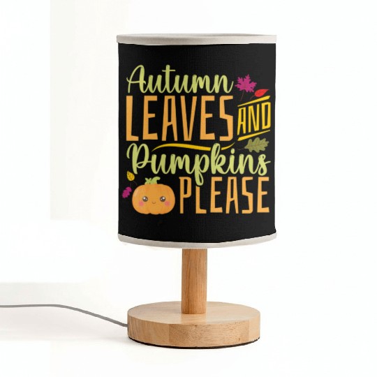 Autumn Leaves and Pumpkins Please - Fall Leaves Fabric Lamps