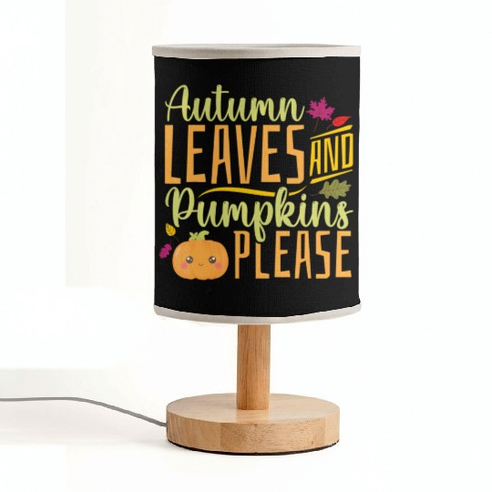Autumn Leaves and Pumpkins Please - Fall Leaves Fabric Lamps