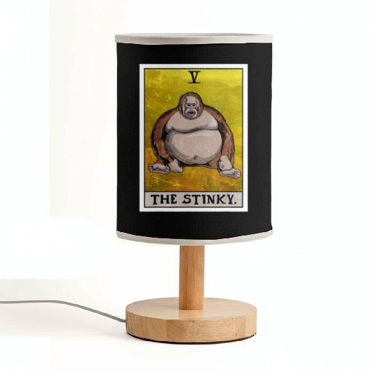 Th Stinky Tarot Card Uh Oh Stinky Monkey Fabric Lamps