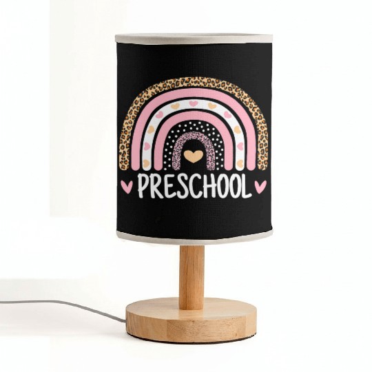Leopard Rainbow Preschool Teacher Funny Back To Fabric Lamps