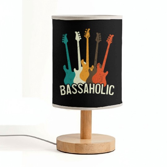 Bass Guitar Player Bassaholic Bass Player Fabric Lamps