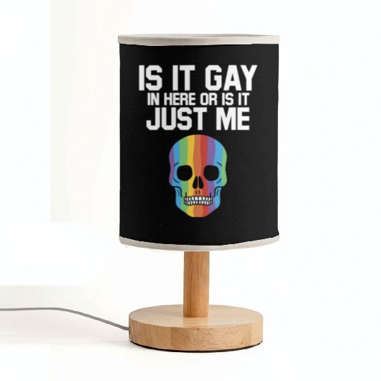 Is It Gay Here Proud LGBTQ Ally Rainbow Gay Pride Fabric Lamps