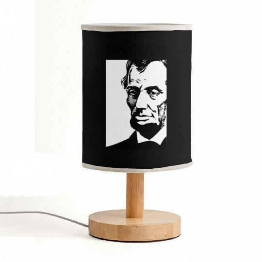 Black White Abraham Lincoln Fabric Lamps