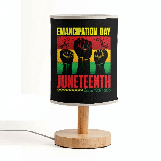 Ecipation Day 1865 African American Juneteenth Fla Fabric Lamps