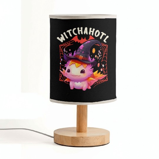 Axolotl Halloween Trick Or Treat Amphibian Axolotl Fabric Lamps