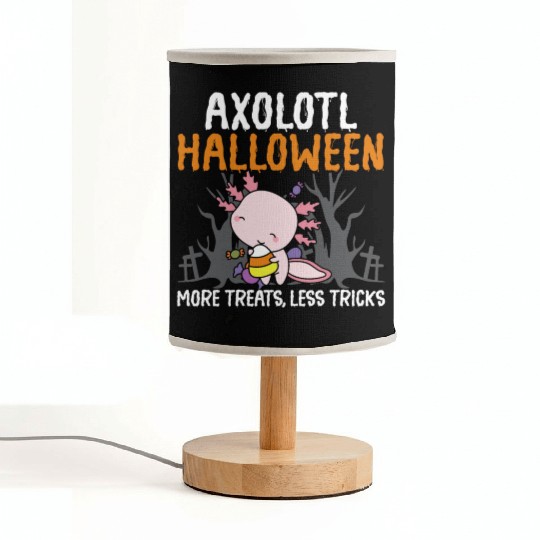 Axolotl Halloween Trick Or Treat Amphibian Axolotl Fabric Lamps