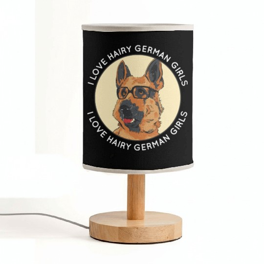 Funny German Shepherd Dog Dad Mom I Love Hairy Fabric Lamps