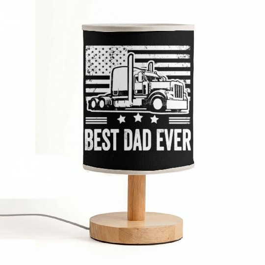 Best dad ever trucks Fathers Day Gifts Dad Fabric Lamps