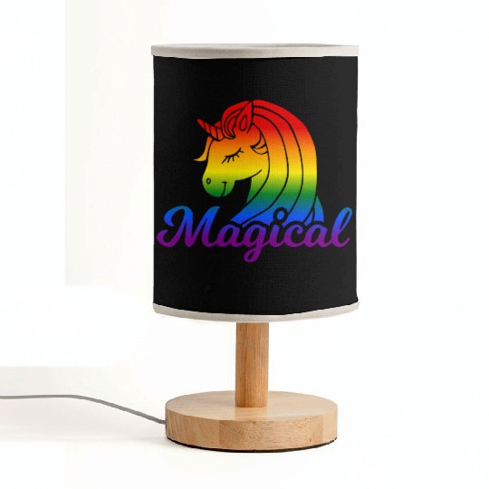 Magical Rainbow Unicorn | TTRPG Pride Fabric Lamps