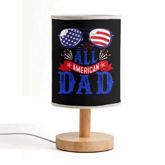 All American Dad America Pride US Patriot Fabric Lamps