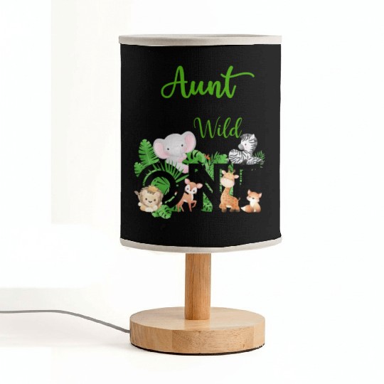 Aunt of The Wild One Zoo 39 s Happy Birthday Fabric Lamps