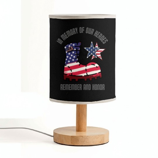 God bless America the land of the free Fabric Lamps