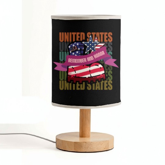 God bless America the land of the free Fabric Lamps