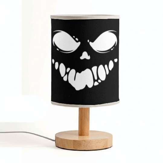 Black Spooky scary Ghost face Fabric Lamps design