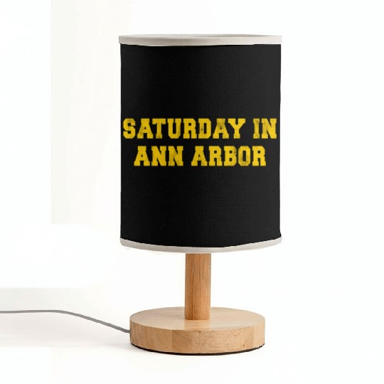 Saturday In Ann Arbor Sports Fan College Town Fabric Lamps