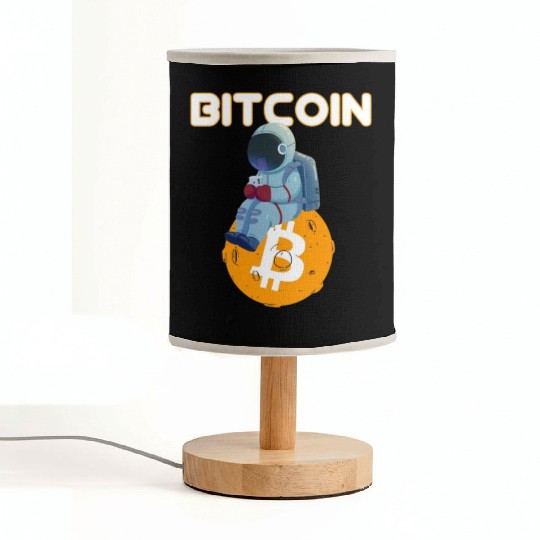 Bitcoin Coin-Crypto Astronaut IN THE MOON Fabric Lamps