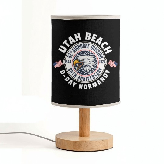 UTAH Beach airborne division 80th anniversary Fabric Lamps