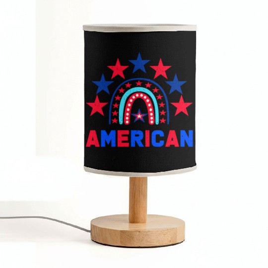 American Independence Day Love America Patriot Fabric Lamps