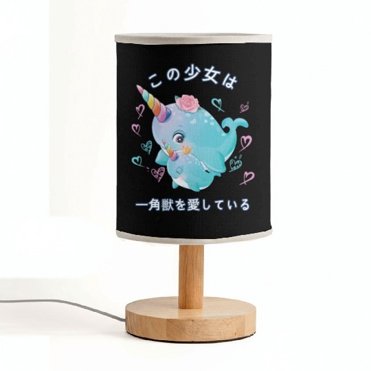 Narwhal Love Mom Narwal Fabric Lamps