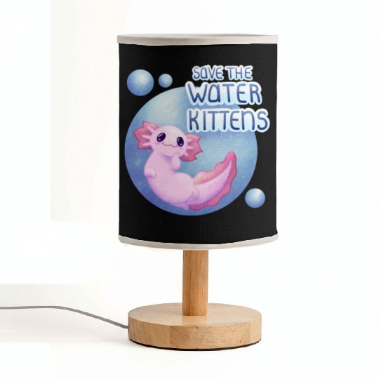Save the Water Kittens Fabric Lamps