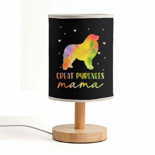 Great Pyrenees Mom Colorful Great Pyrenees Gifts Fabric Lamps