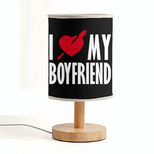 I Love My Boyfriend Fabric Lamps