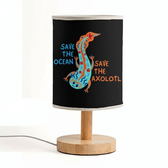Save The Ocean Save The Axolotl Fabric Lamps