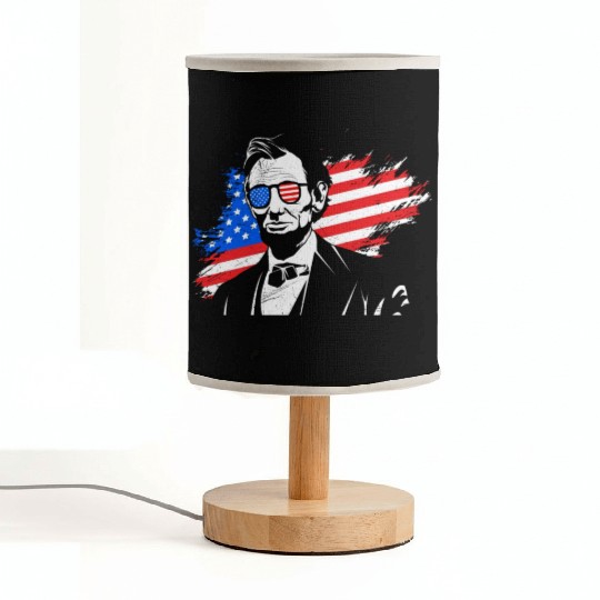 Merica Lincoln President Independence Day Party Fabric Lamps