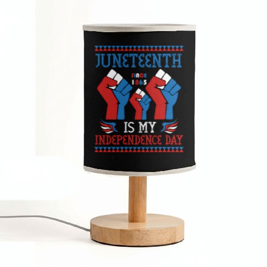 Juneteenth Is My Independence Day Since 1865 Red Fabric Lamps
