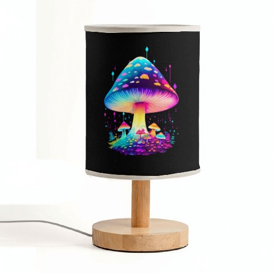 Enchanting Fungi: A Neon Wonderland Fabric Lamps
