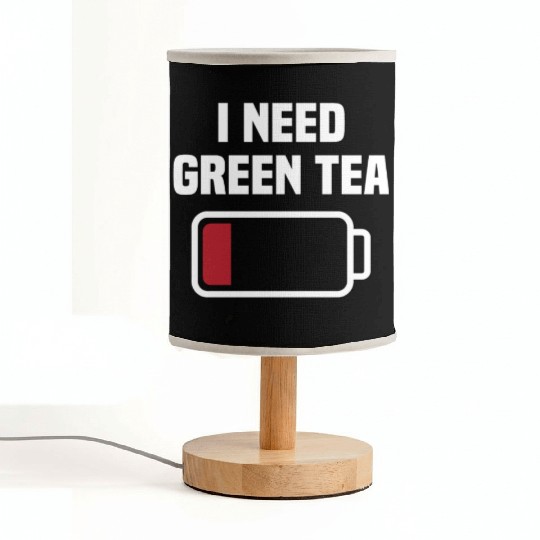 Funny Green Tea Lover Quote Tea Drinker Fabric Lamps