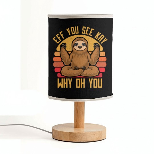 Sloth Hilarious Sloth Yoga Fabric Lamps