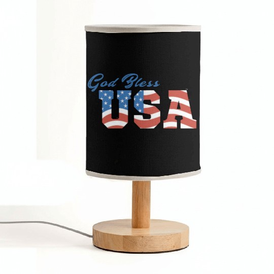 God Bless America Fabric Lamps