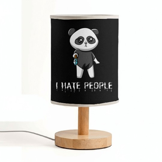 I Hate People Sarcastik Sayings From Panda Fabric Lamps