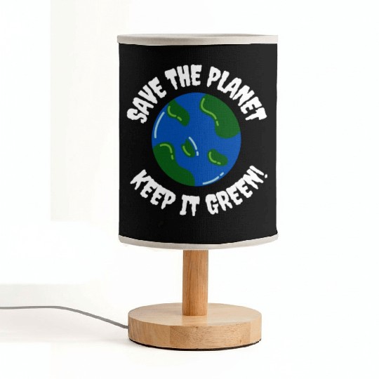 Save the planet keep it green humor Fabric Lamps