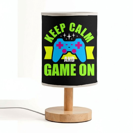 Keep Calm and Game On nostalgia Fabric Lamps