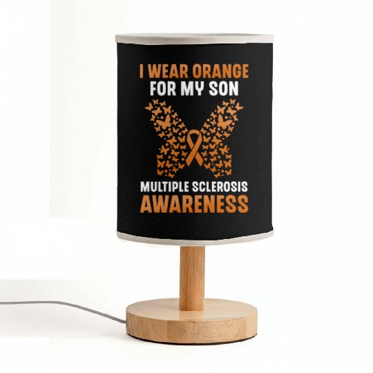 I Wear Orange For My Son Multiples Sclerosis MS Fabric Lamps