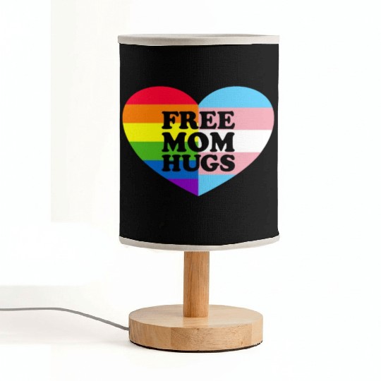 Free Mom Hugs Gay Pride Trans Flag LGBTQ Free Hugs Fabric Lamps