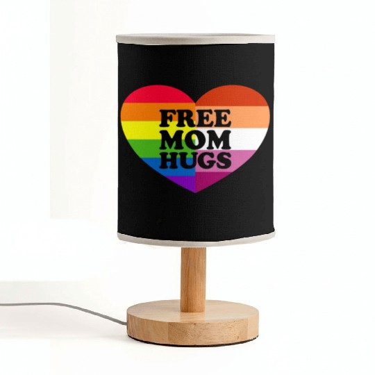 Free Mom Hugs Gay Pride Lesbian Flag LGBTQ Fabric Lamps
