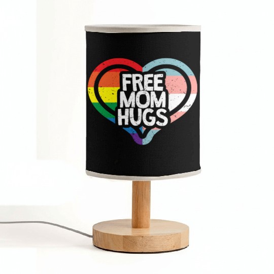 Free Mom Hugs Rainbow Pride Fabric Lamps
