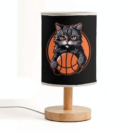 Basketball Cat Basketball Player I Love Basketball Fabric Lamps