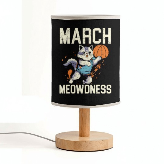 Basketball Cat Basketball Player I Love Basketball Fabric Lamps
