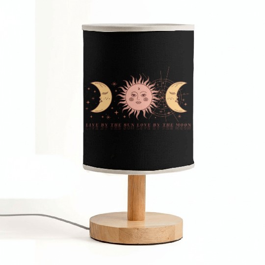 Boho Celestial Sun And Moon Fabric Lamps