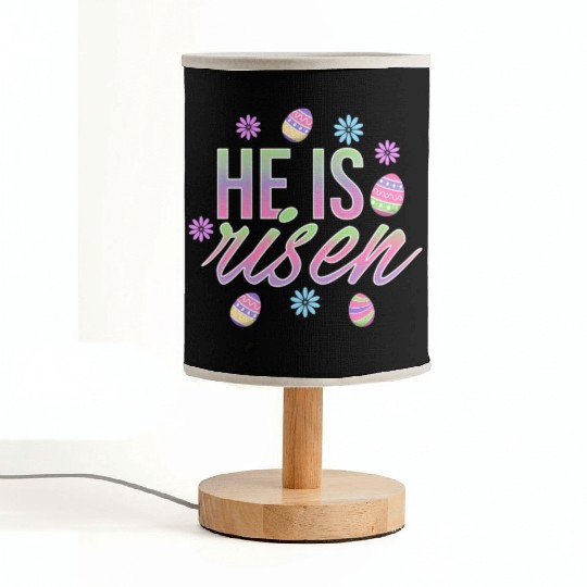 He Is Risen Easter Christian Message Easter Eggs Fabric Lamps