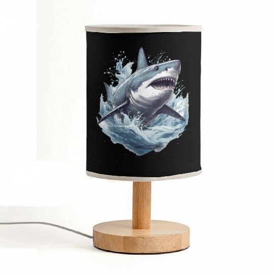 Captivating Shark Depiction Fabric Lamps